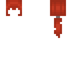 red hair with one ponytail back hair base