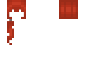 red hair with one ponytail forward hair base