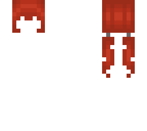 red hair with two ponytails back hair base