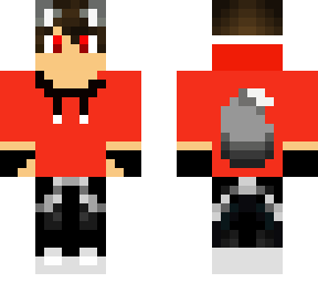 red sweater wolf skin