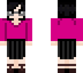 short hair girl glasses