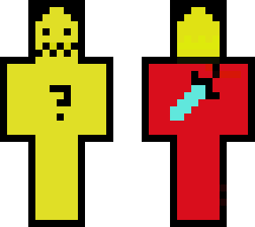 smooth zipped mouth with sword in back