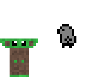 baby yoda vs. pointcrow doodle