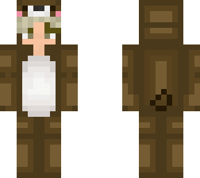 bear onzie with ivory hair