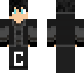 black hoodie with c