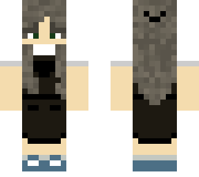 black overall dress