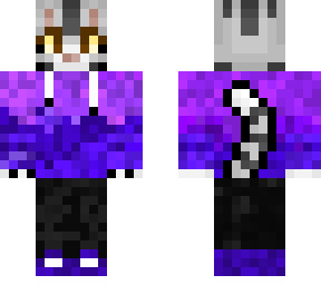 cat in purple hoodie