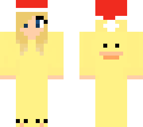 cringy bish with duck costume (with christmas hat!)