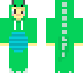 duck in dino suit
