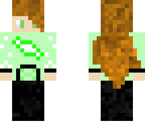 girl with fade white and mint shirt