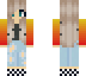 gradient sweater girl (red, yellow, and orange)