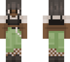 green pants & crop top