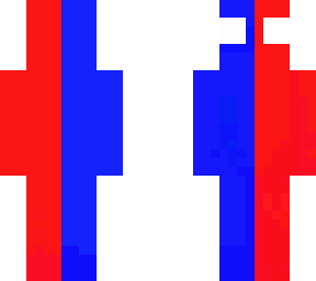 half red half blue