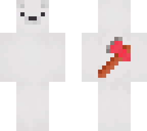 ice bear with an axe