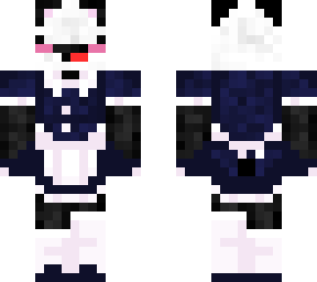 maid panda with cat ears