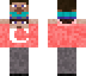 mojang staff carrying steve