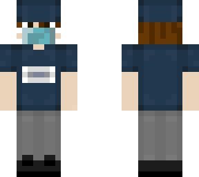 navy blue boy with mask