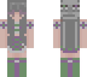 purple and green aesthetic girl