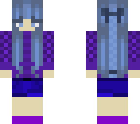 purple blue girl