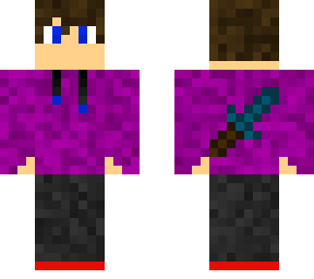 purple boi with sword on back