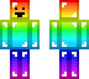 rainbow skin with cute face