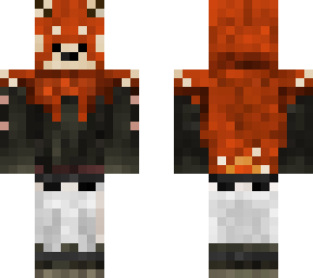 red panda, white pants