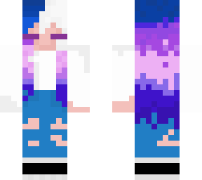silver's skin (blue & purple hair & white jaket & jeens)