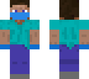 steve with mask and gloves