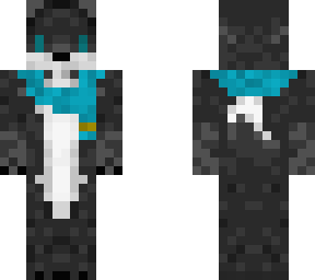 artic fox with cyan skarf