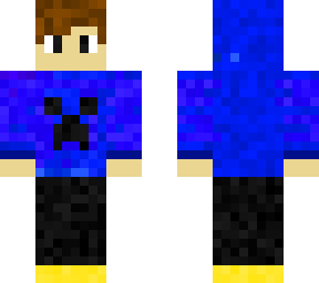 atuna_ blue creeper hoodie smooth guy