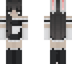 black hair bunny maid