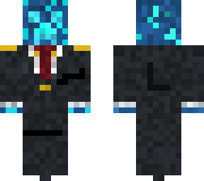 blue creeper in a tux