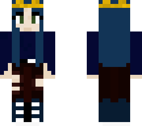 blue-haired modern queen
