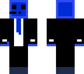 blue slime with suit