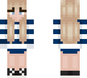 blue striped sweater (female)