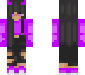 cute neon purple girl