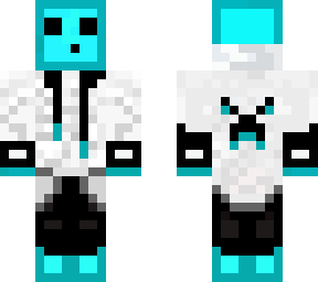 cyan slime with creeper hoodie