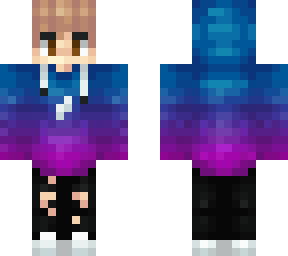 dark blonde with gradient hoodie