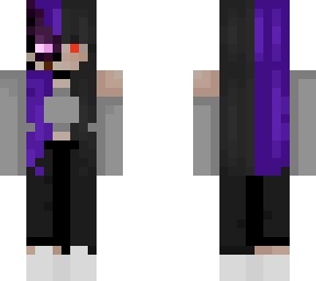 edited corpse egirl with purple and black hair