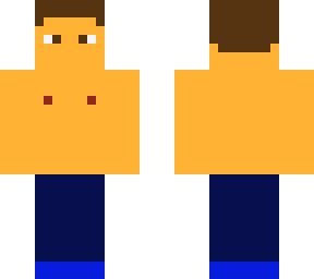 fat guy with no shirt