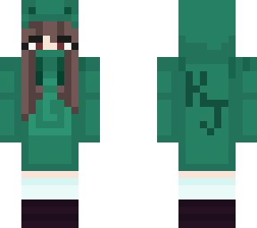 girl in frog hoodie