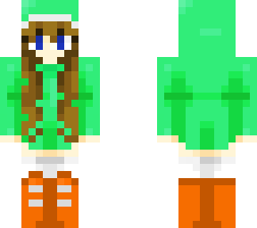 girl with a jacket green