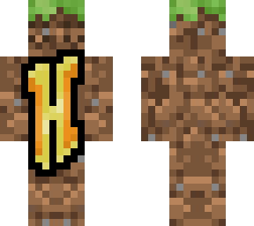 hypixel logo on dirt