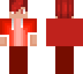 man in red jacket/hoodie