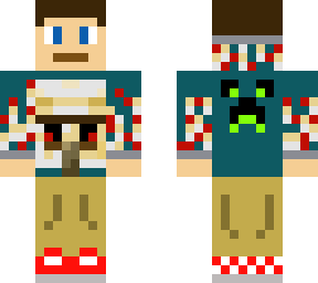 my skin in iron golem creeper hoodie
