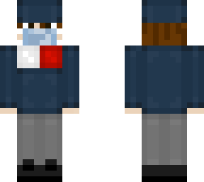 navy blue boy with mask