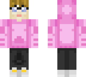 pink hoodie