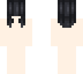 short black hair long bangs