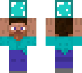 steve with diamond block