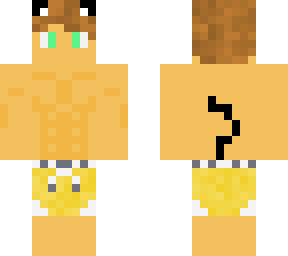 yellow swim boy as a cat